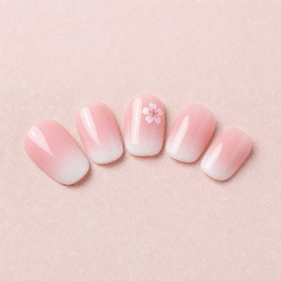 Blossom Ombre press-on nails, Short