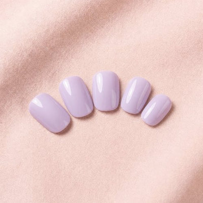 Soft Lavender press-on nails, Short