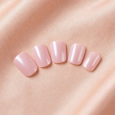 Glazed Pink press-on nails, Short