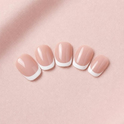White French press-on nails, Short